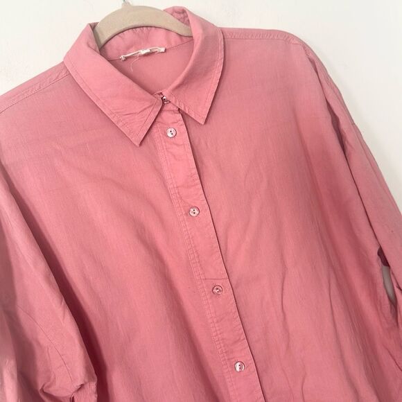 Ophelia & Indigo Midi Pink Button-Up Shirt Dress S/M - Picture 2 of 7